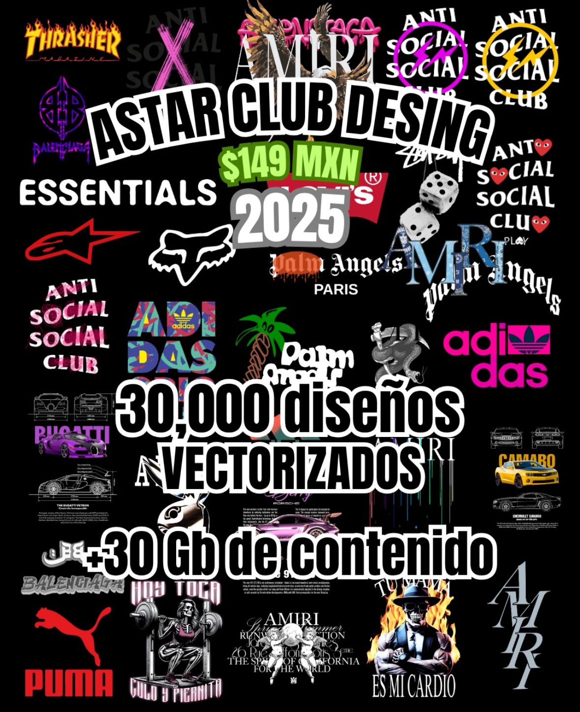 Astar Club Design – Mega Pack DTF: 30,000+ Diseños Exclusivos en PNG